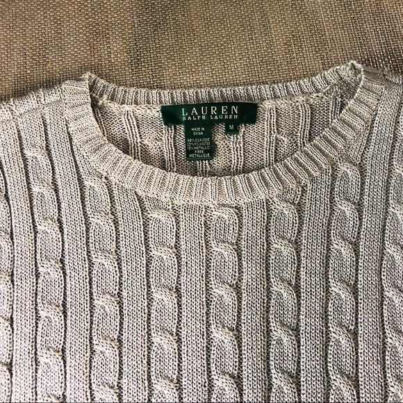 Ralph Lauren silver long sleeve sweater. Size M - Picture 5 of 8